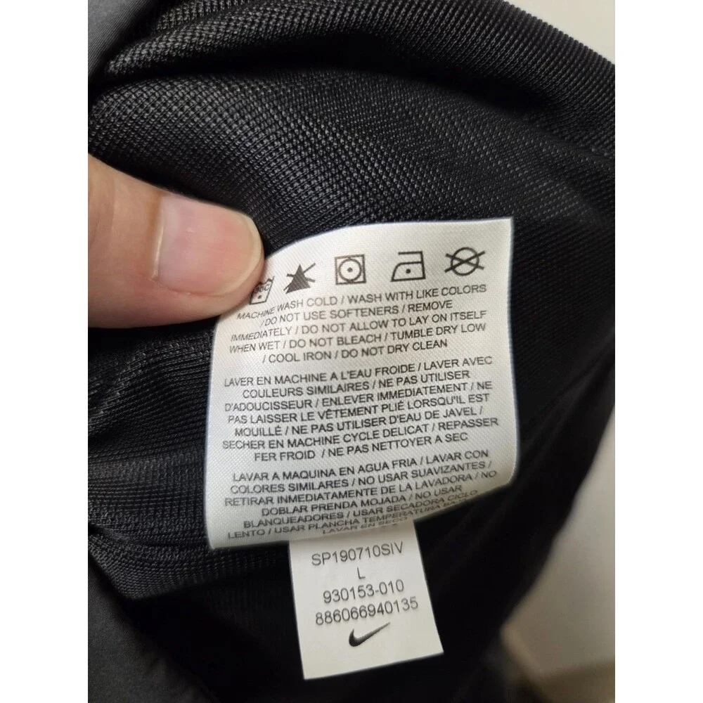 Nike Shield Golf Bomber Zip Jacket Women's Size Large Black Wind Water Resistant